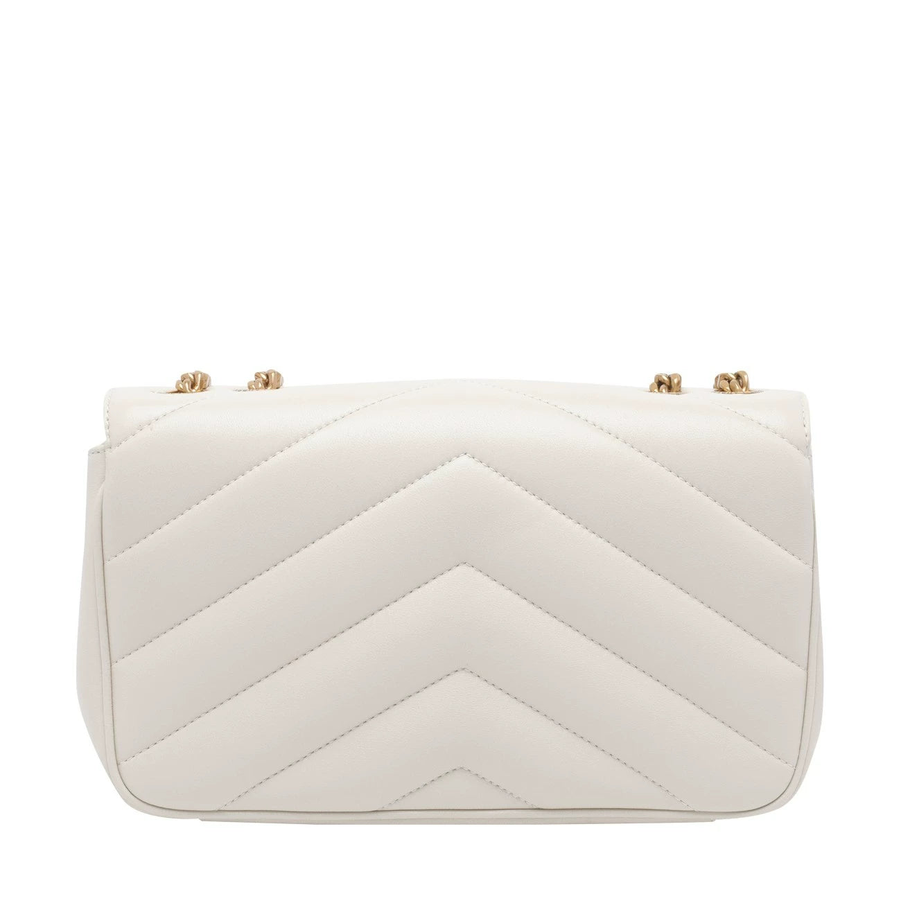 Saint Laurent YSL Loulou Small Shoulder Bag in White