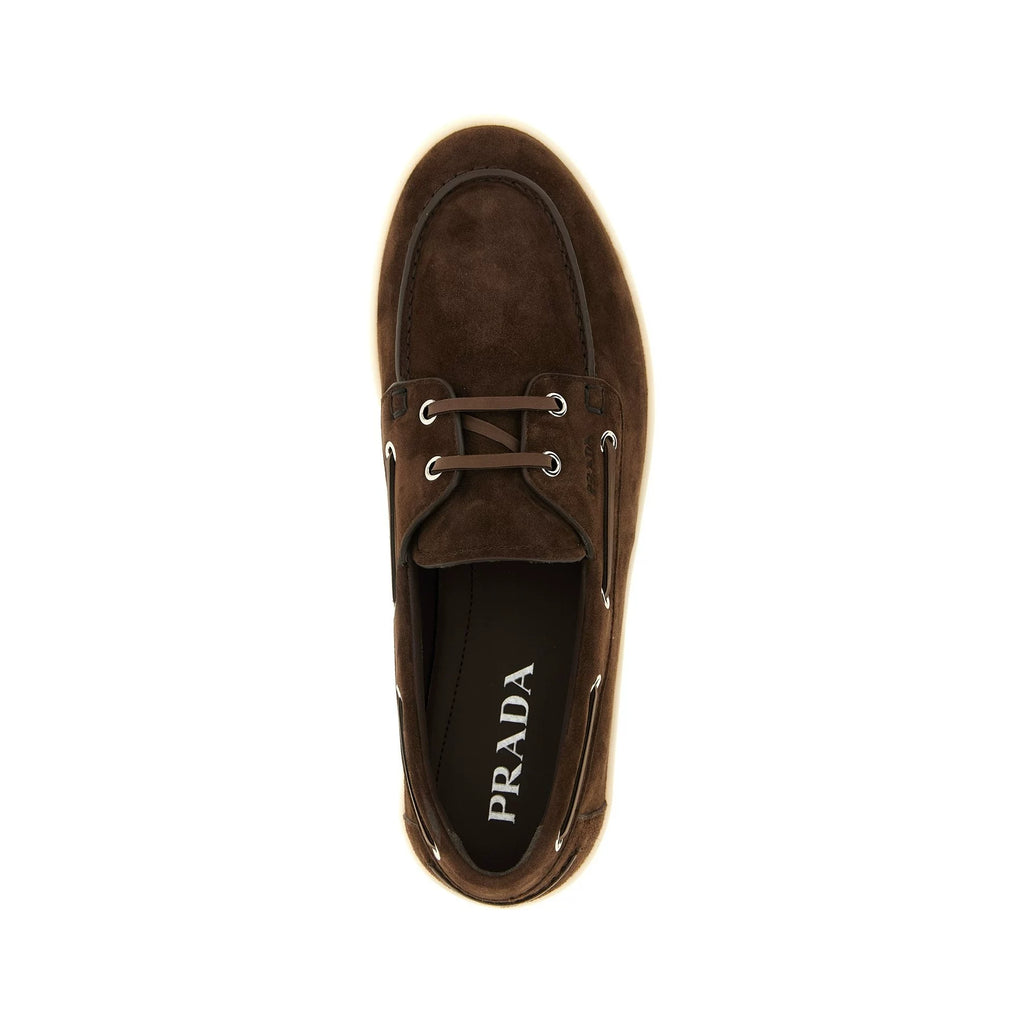 Prada Men's Loafers in Dark Brown