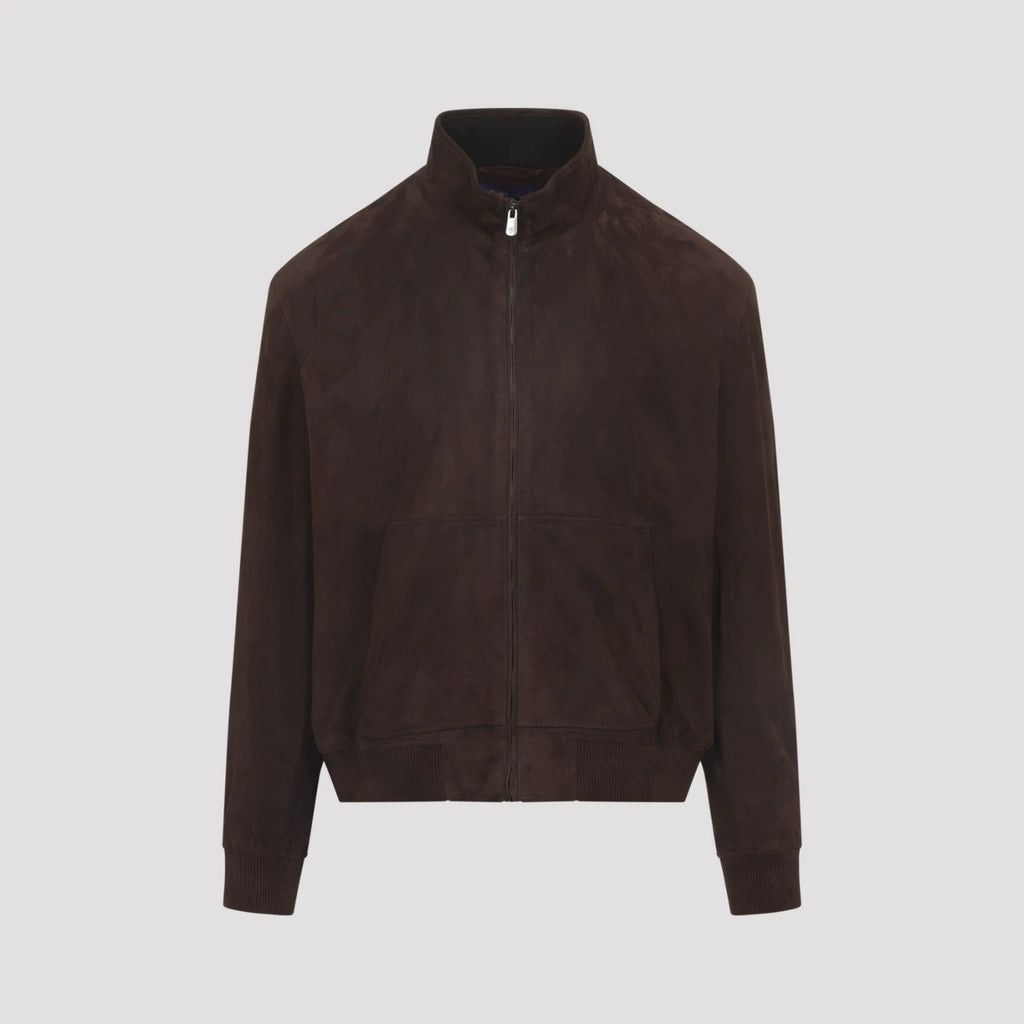 Ralph Lauren Men's Ralph Lauren Purple Label Leather Jacket in Brown