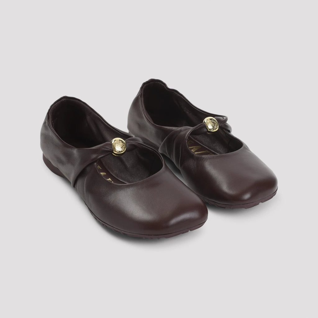Loewe Women's Pebble Soft Shoes in Burgundy