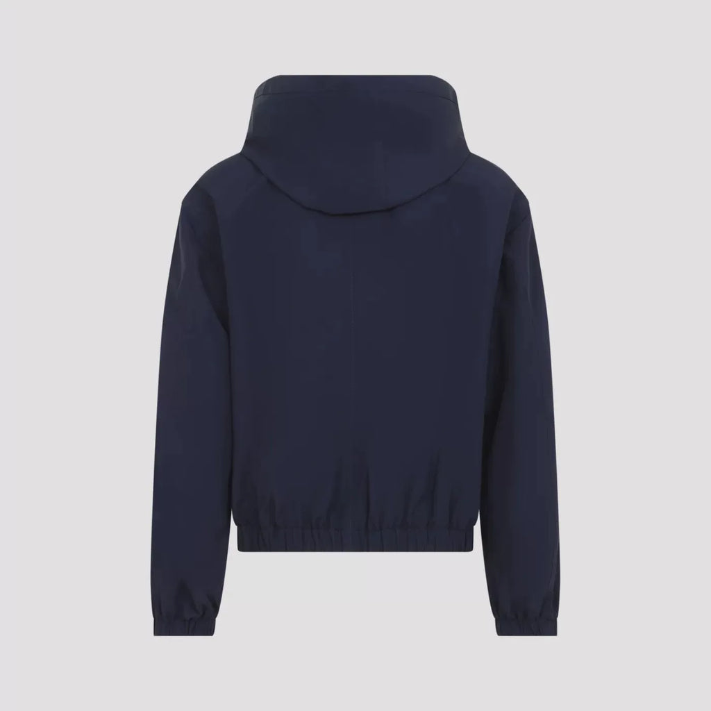 CELINE Men's Nylon Blend Windbreaker Jacket in Blue