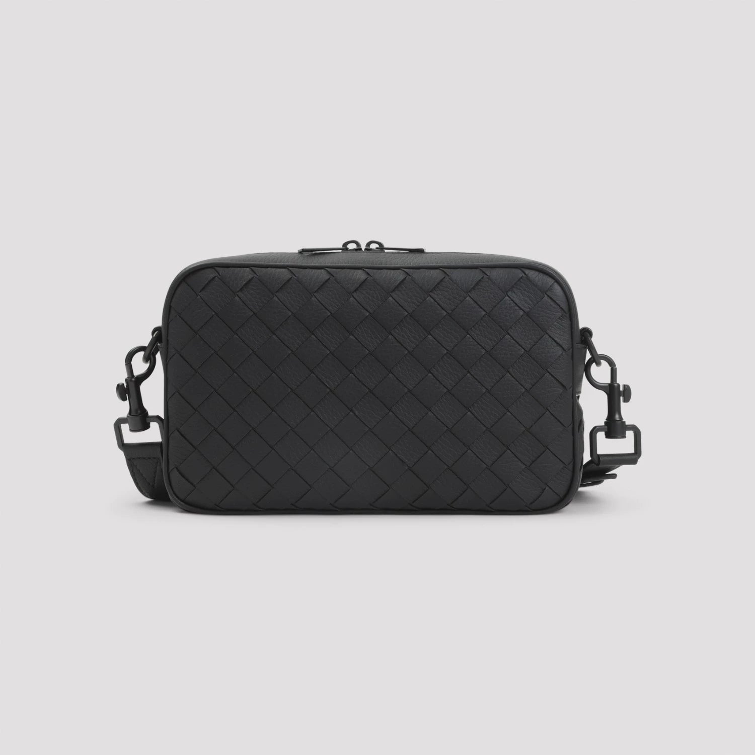 Bottega Veneta Men's Small Crossbody Bag in Black