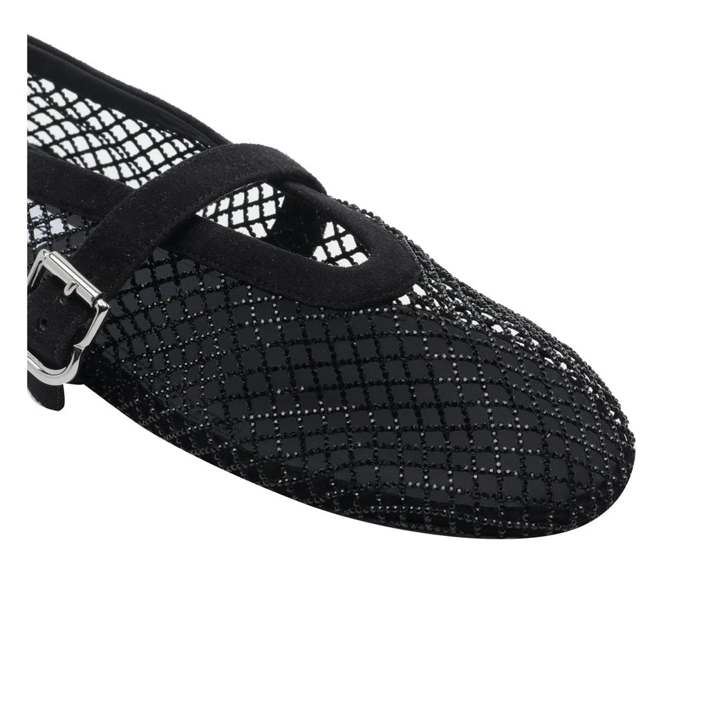 Alaia Women's Fishnet Shoes in Black