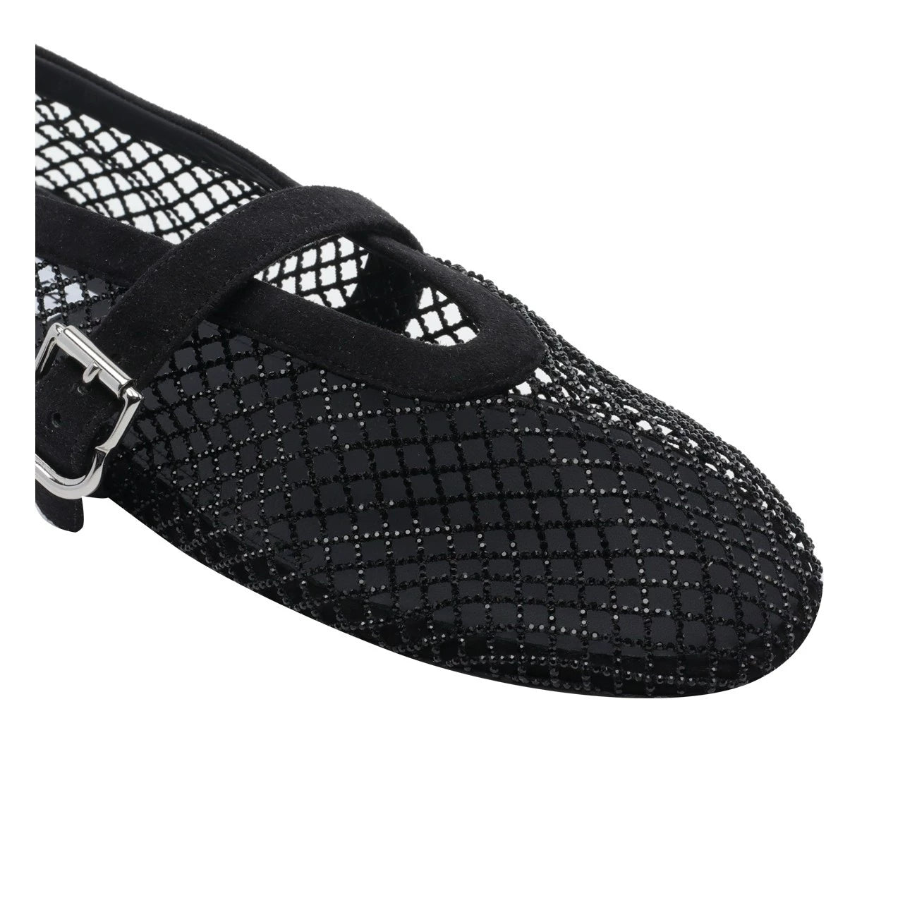 Alaia Women's Fishnet Shoes in Black