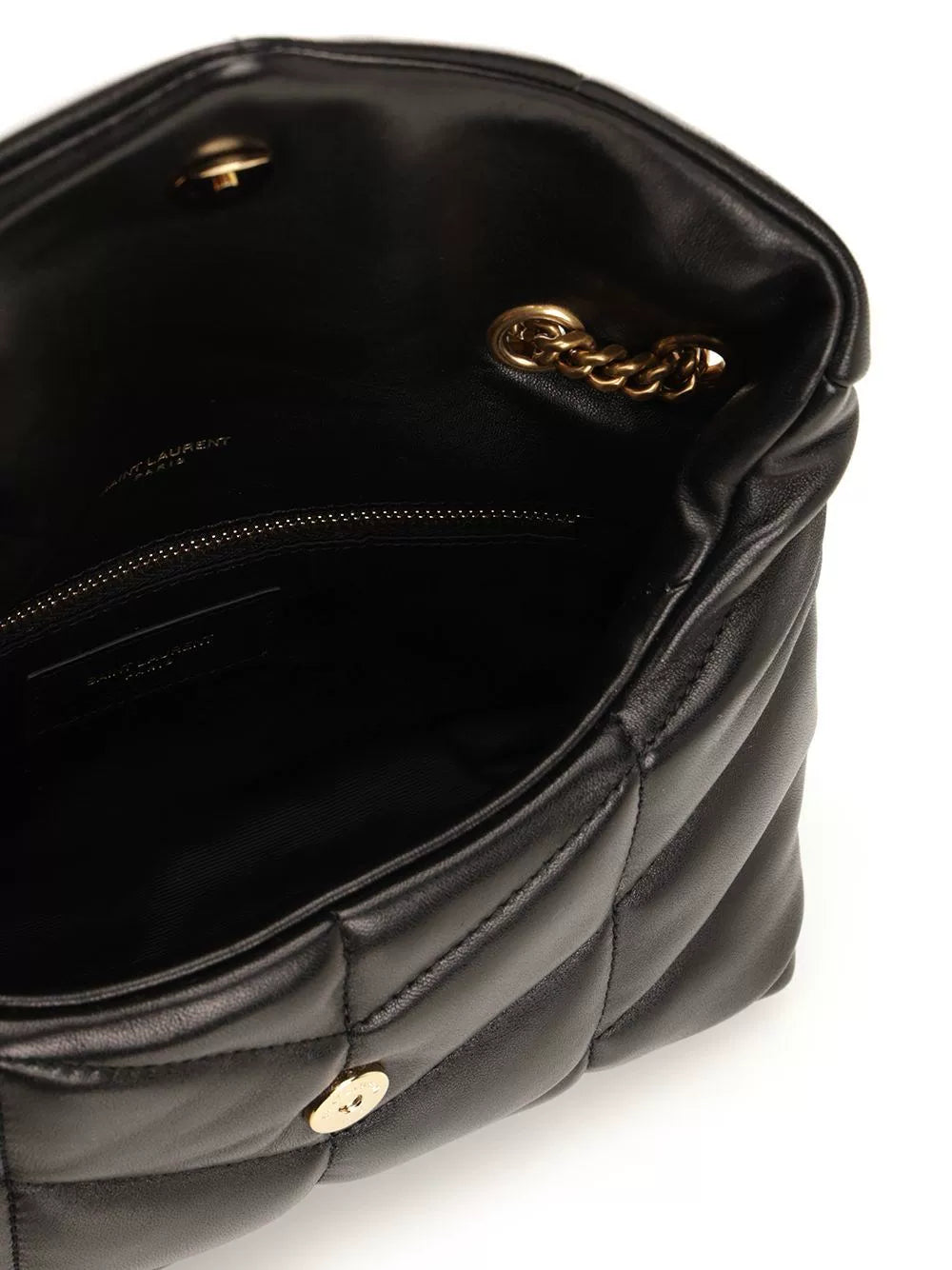 Saint Laurent YSL Loulou Puffer Mini Bag in Black