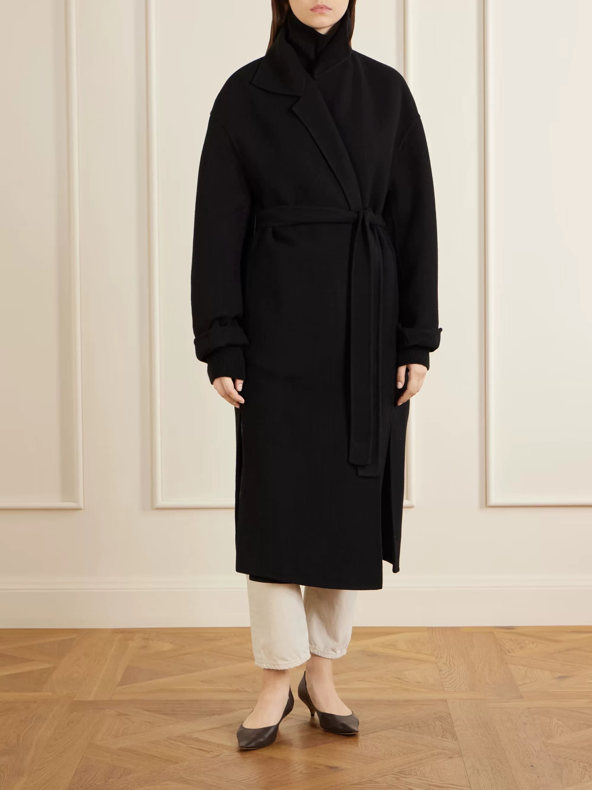 The Row Women's Ciara Coat in Black