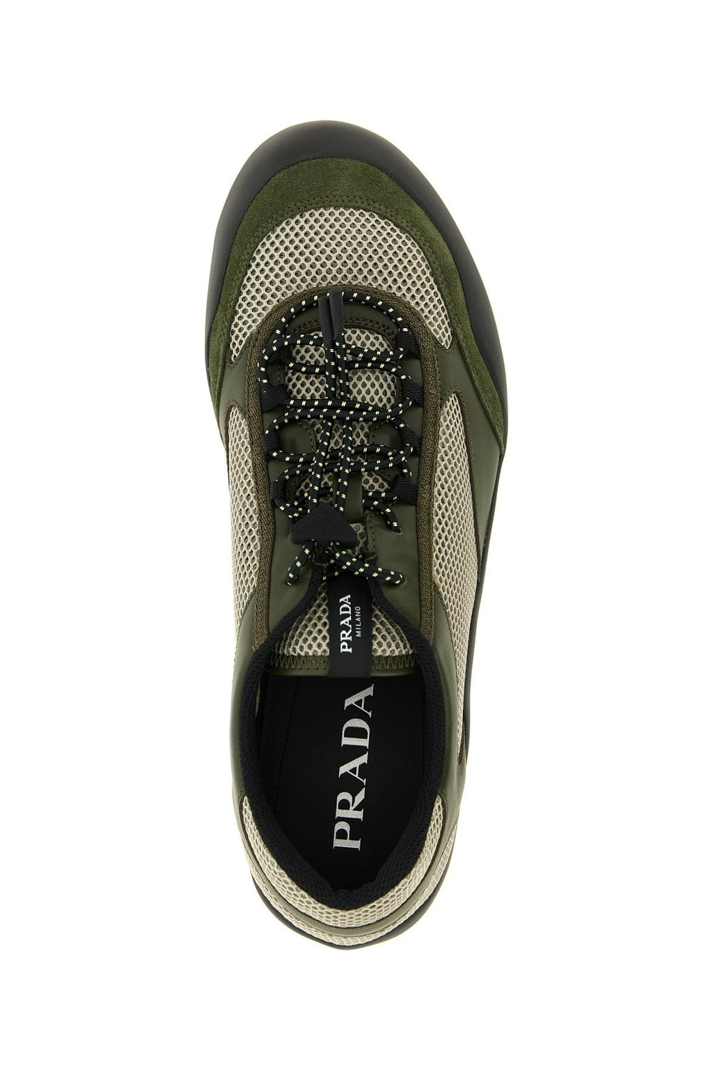 Prada Men's Speedrock Sneakers in Green