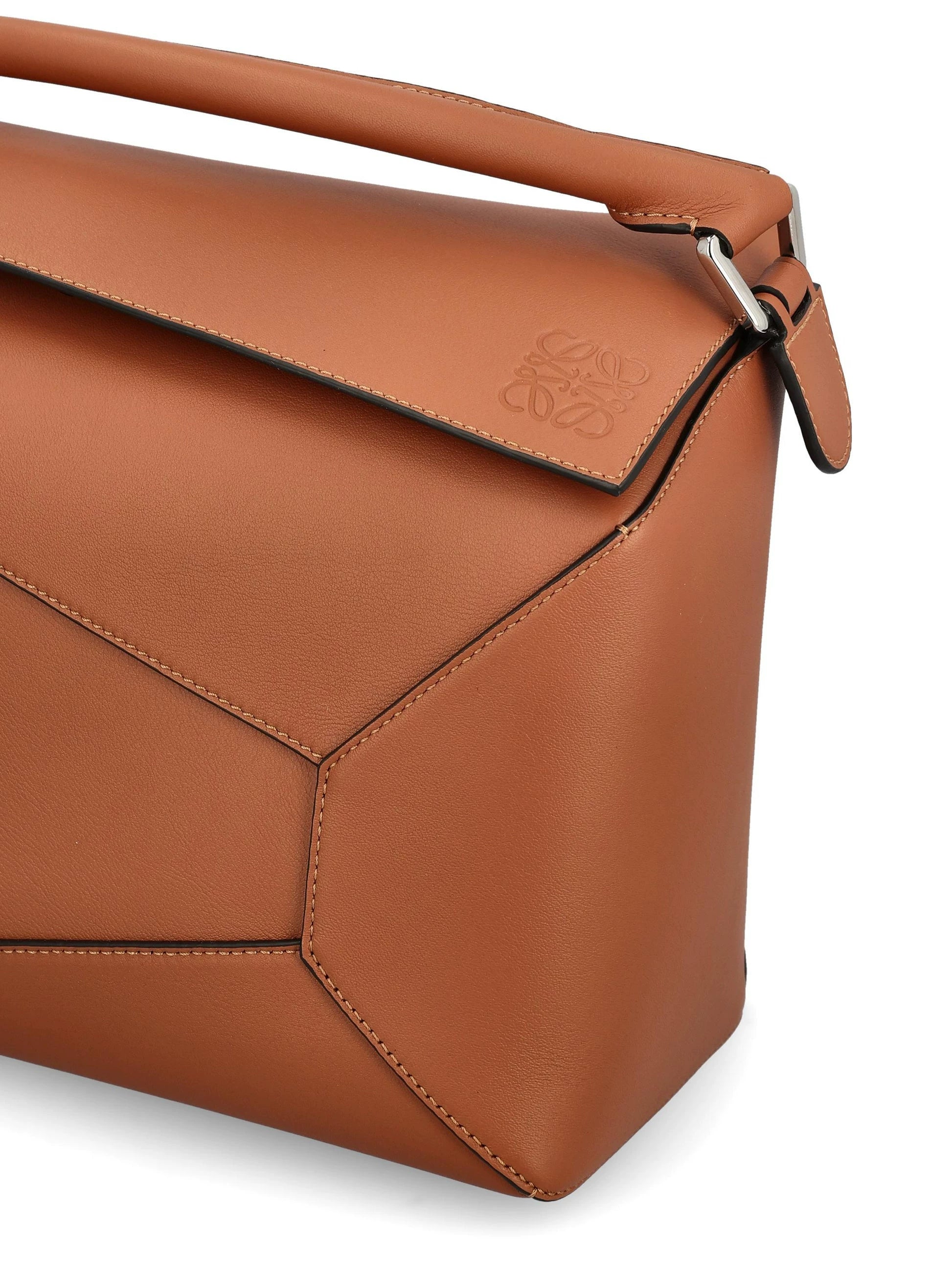 Loewe Men's Puzzle Large Shoulder Bag in Brown