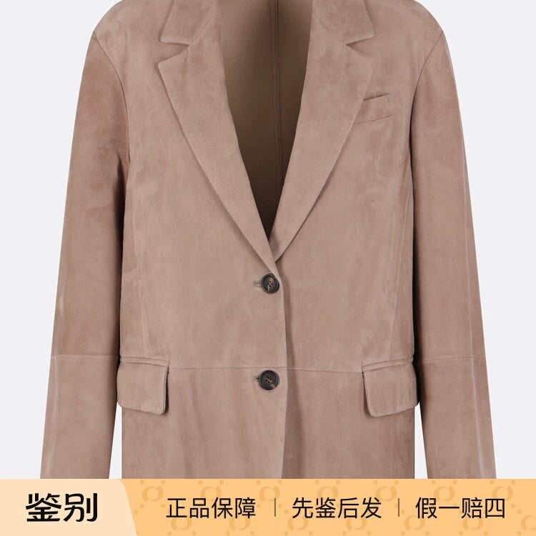 Brunello Cucinelli Women's Bc 26 Leather Jacket in Light Brown