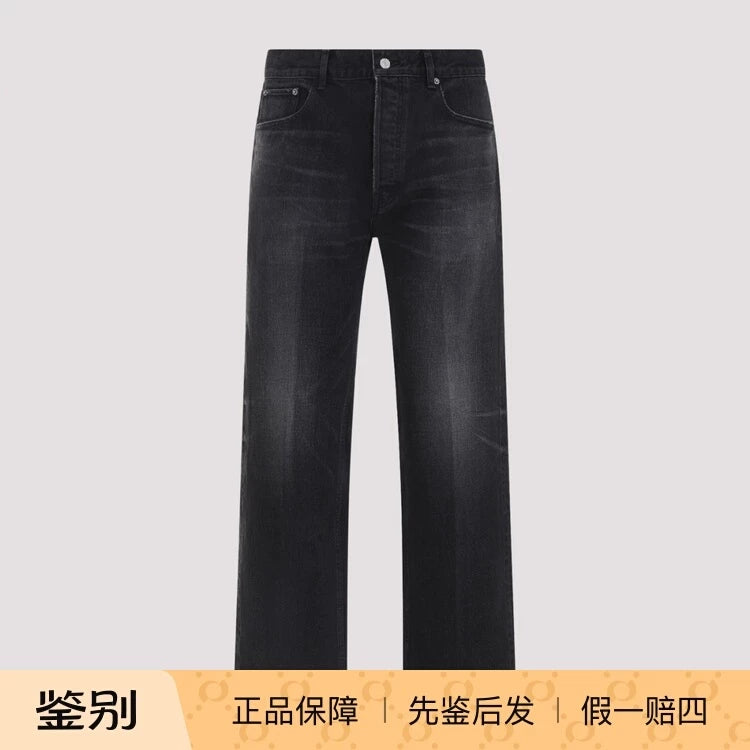 Celine Men's Boyfriend 001 Jeans in Black