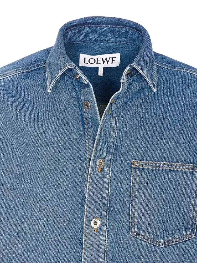 Loewe Men's Anagram Shirt in Blue