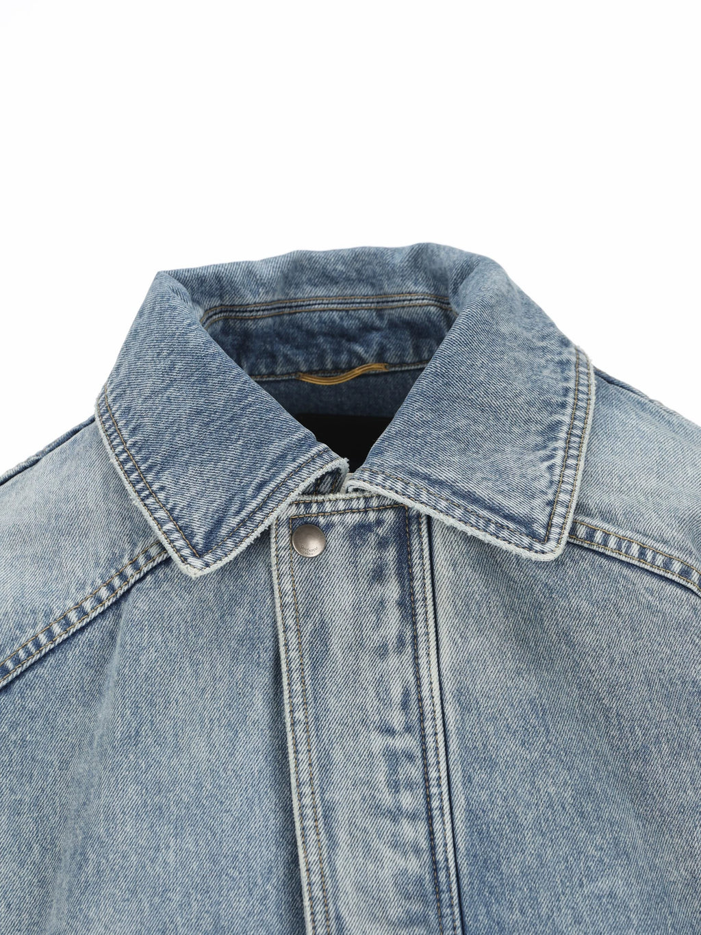 Saint Laurent Women's YSL Extra Large Coat in Blue