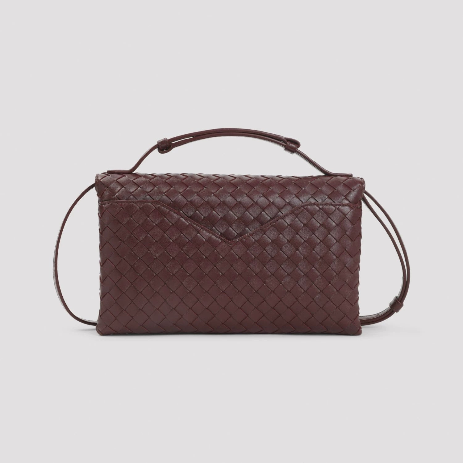 Bottega Veneta Women's Knot Lock Bv Shoulder Bag in Burgundy