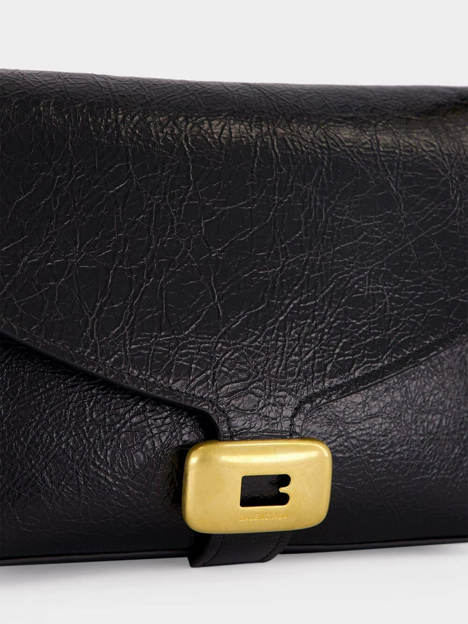 Balenciaga Women's Clicca Medium Shoulder Bag in Black