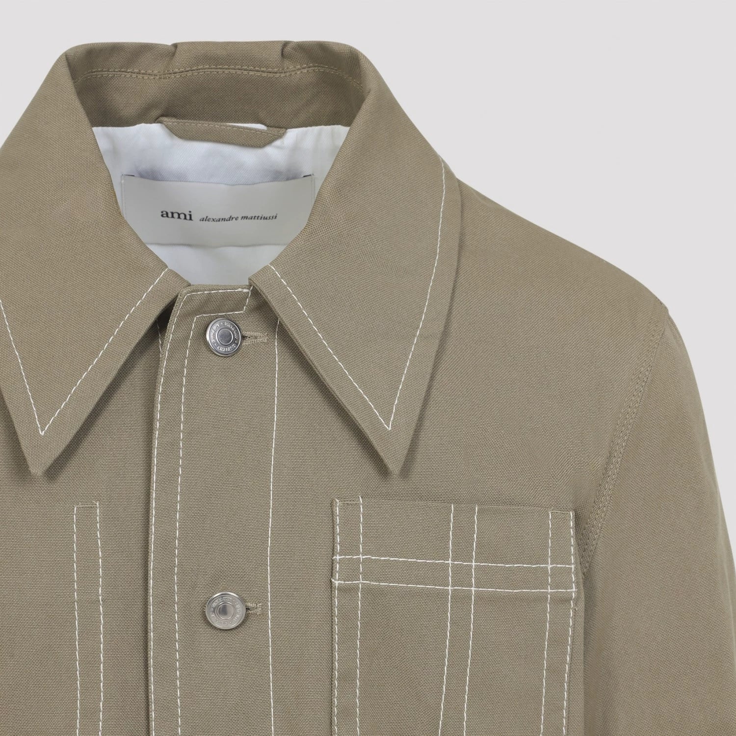 Ami Paris Men's Jacket in Beige