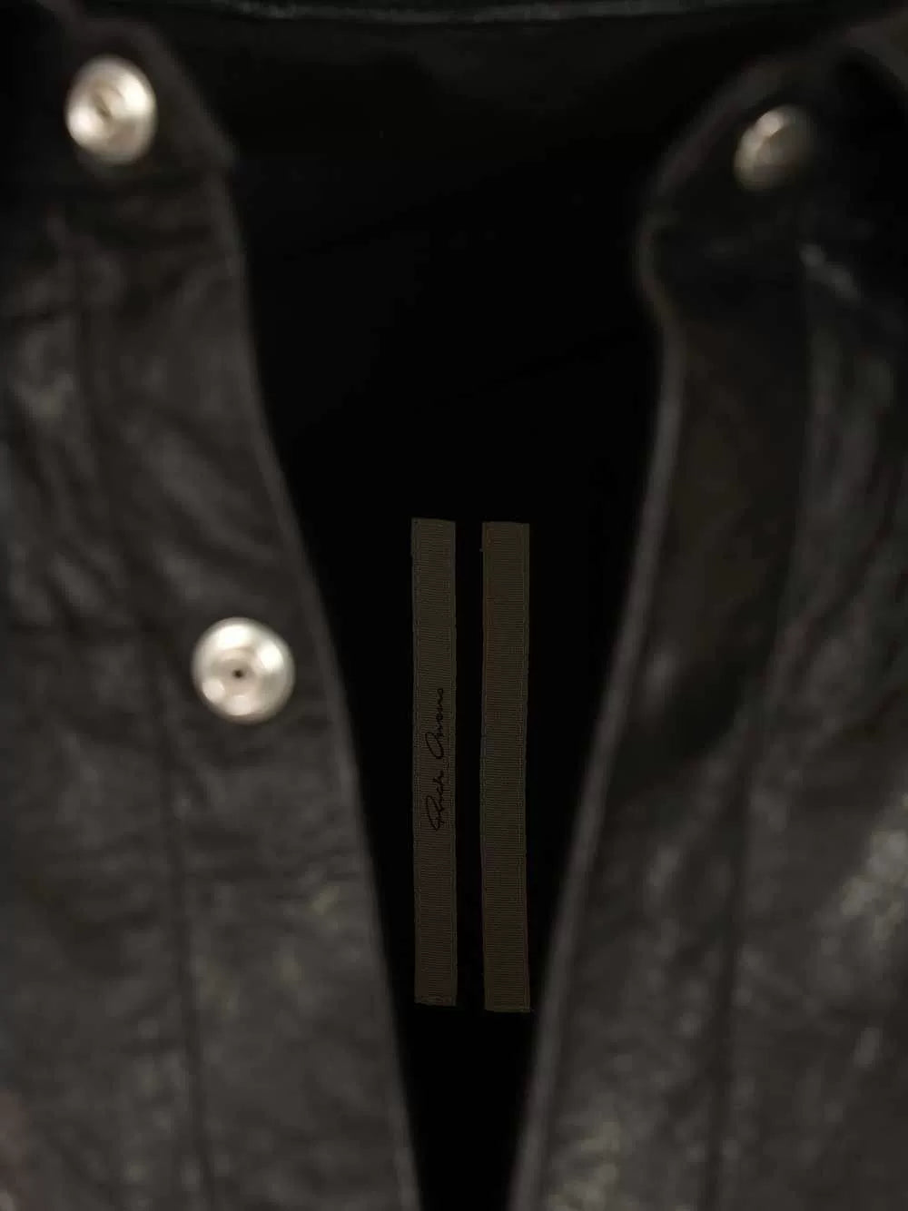 Rickowens Men's Rick Owens Leather Jacket in Black