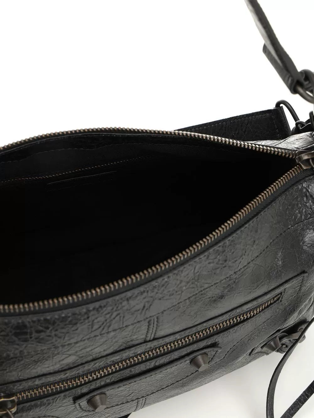 Balenciaga Men's Le City Moto Small Shoulder Bag in Black