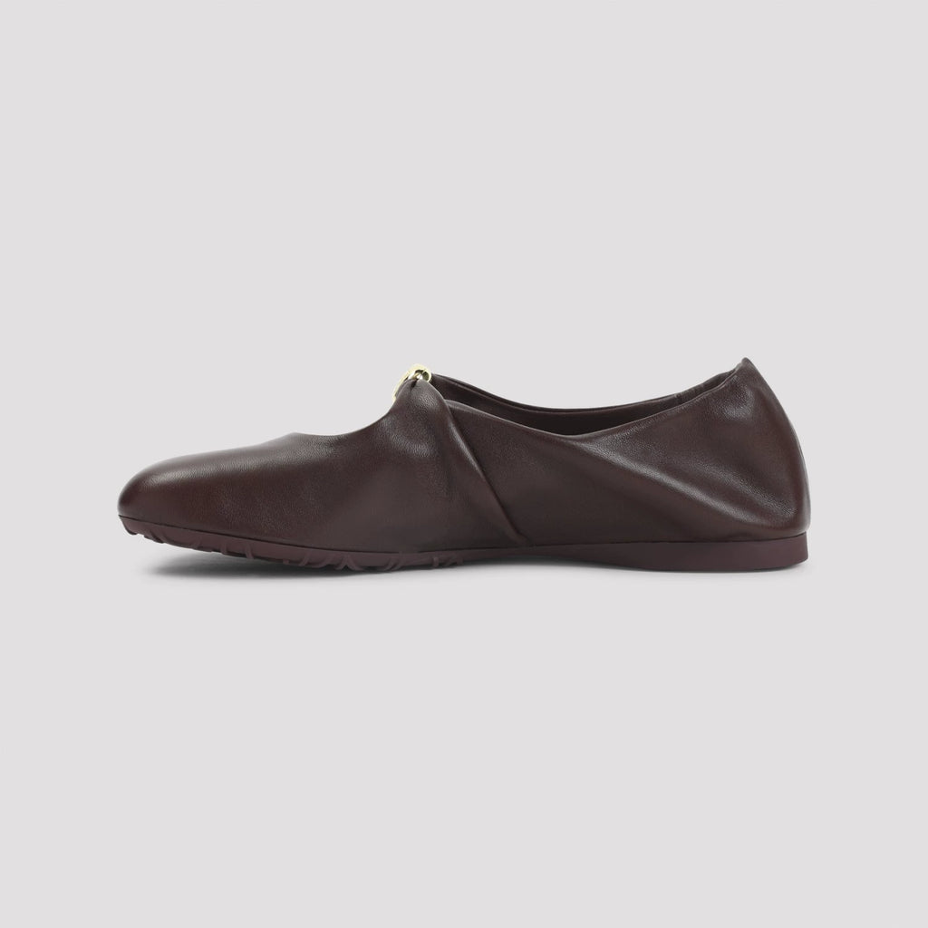 Loewe Women's Pebble Soft Shoes in Burgundy