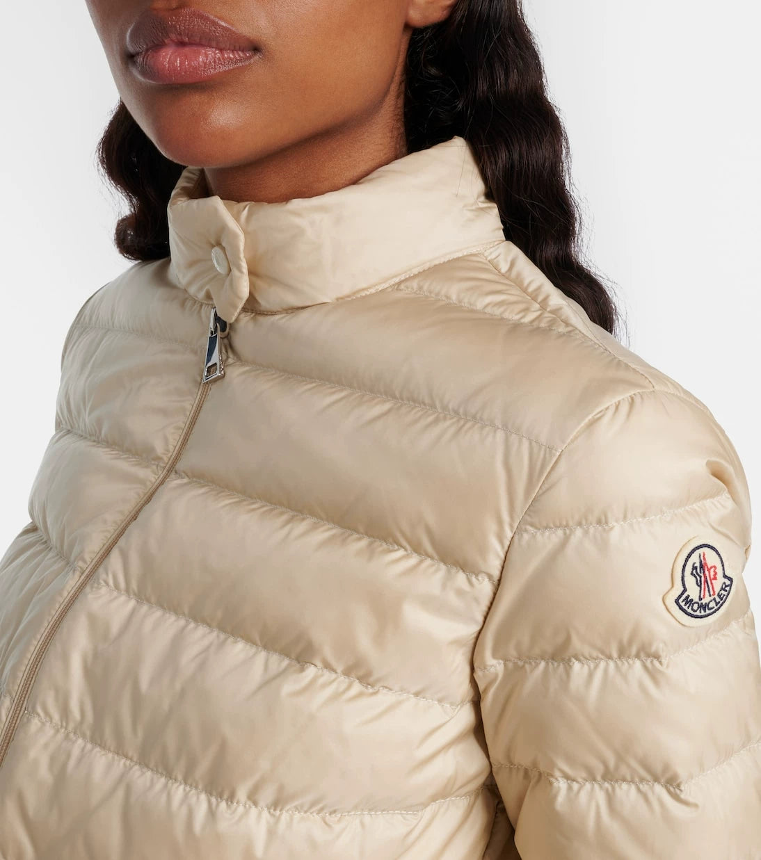 Moncler Women's Lans Down Jacket in Beige