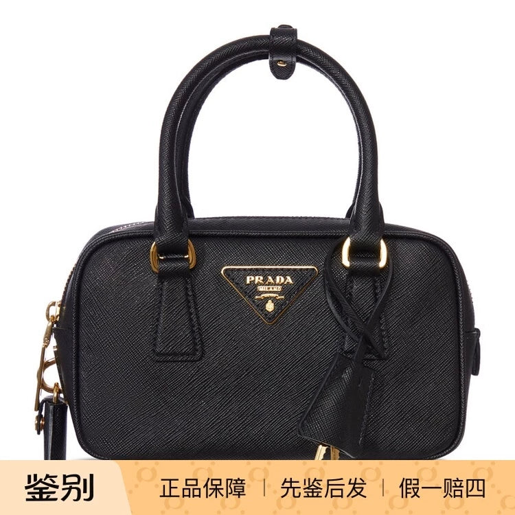 Prada Women's Saffiano Mini Handbag in Black