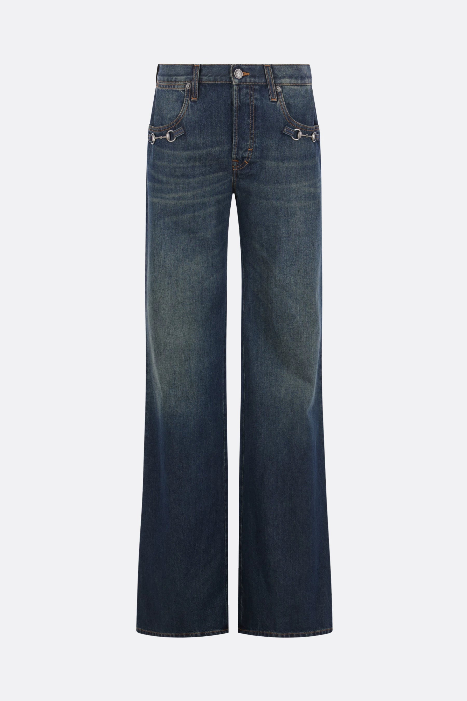 Gucci Women's Horsebit Jeans in Blue