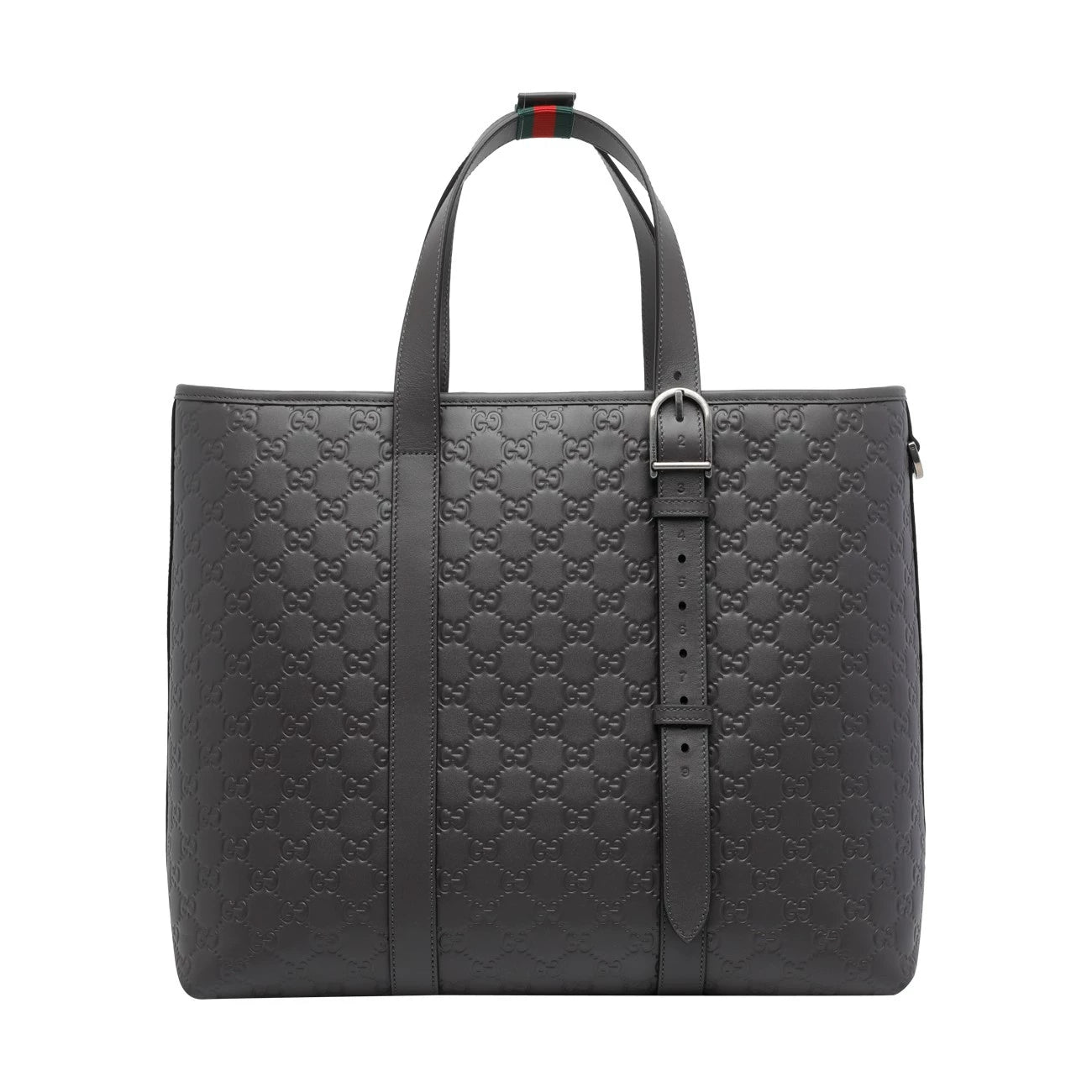 Gucci Men's Emblem Large Bag in Grey