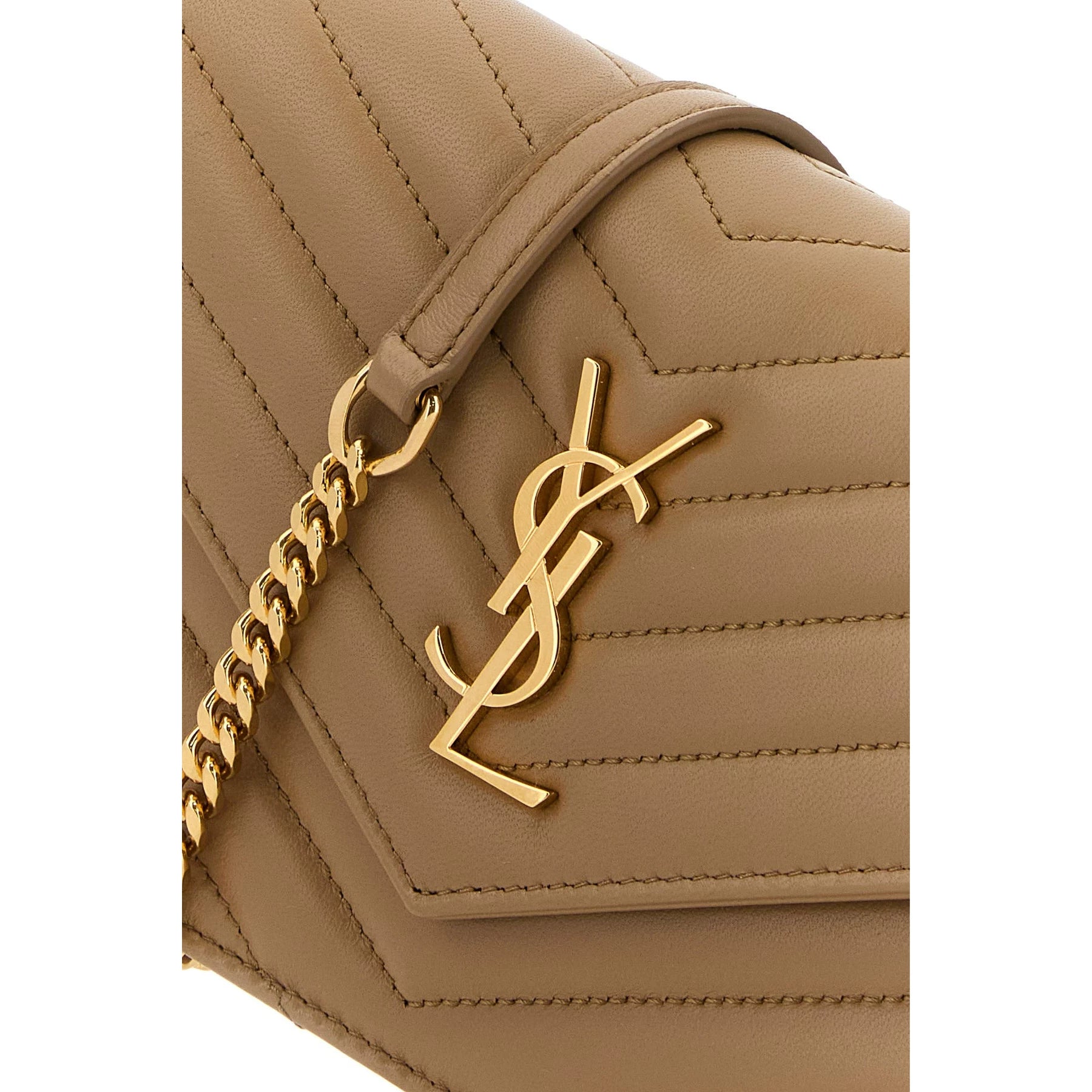 Saint Laurent Women's YSL Envelope Mini Bag in Camel