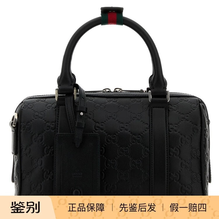 Gucci Men's Emblem Small Bag in Black