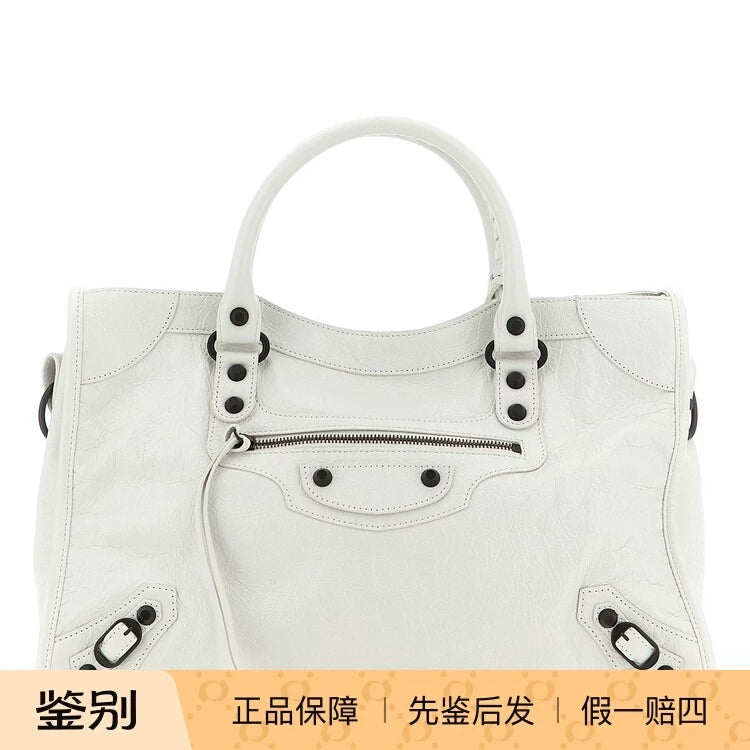 Balenciaga Women's Le City Medium Handbag in White