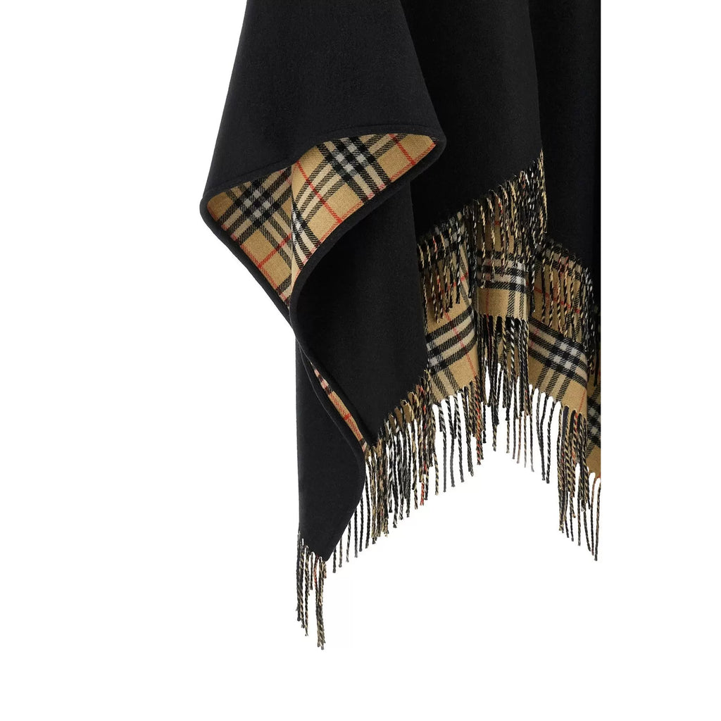 BURBERRY Women's Black Wool Reversible Cape