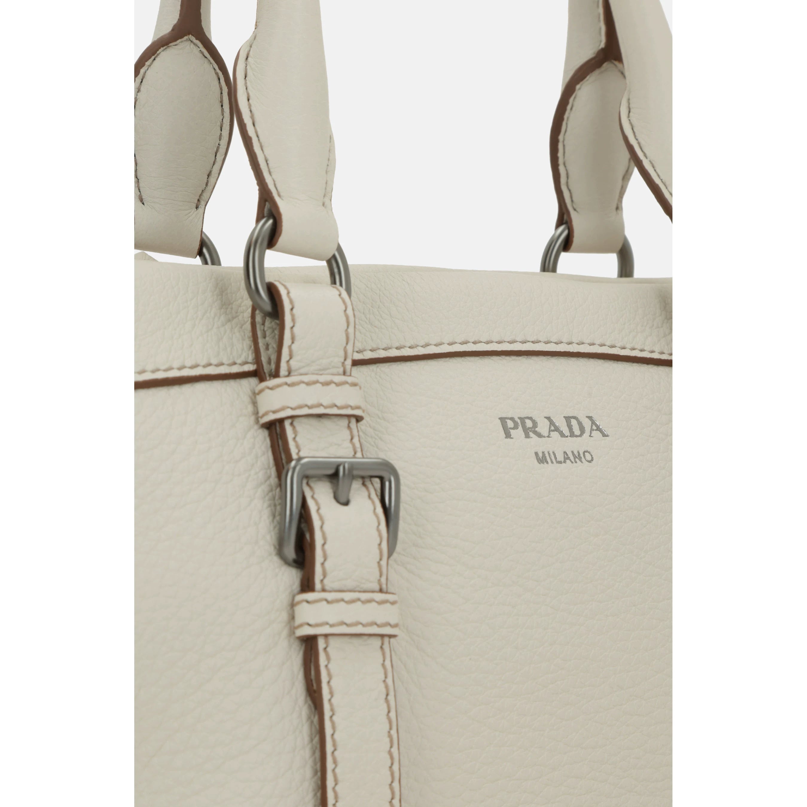 Prada Women's Martellata Handbag in White