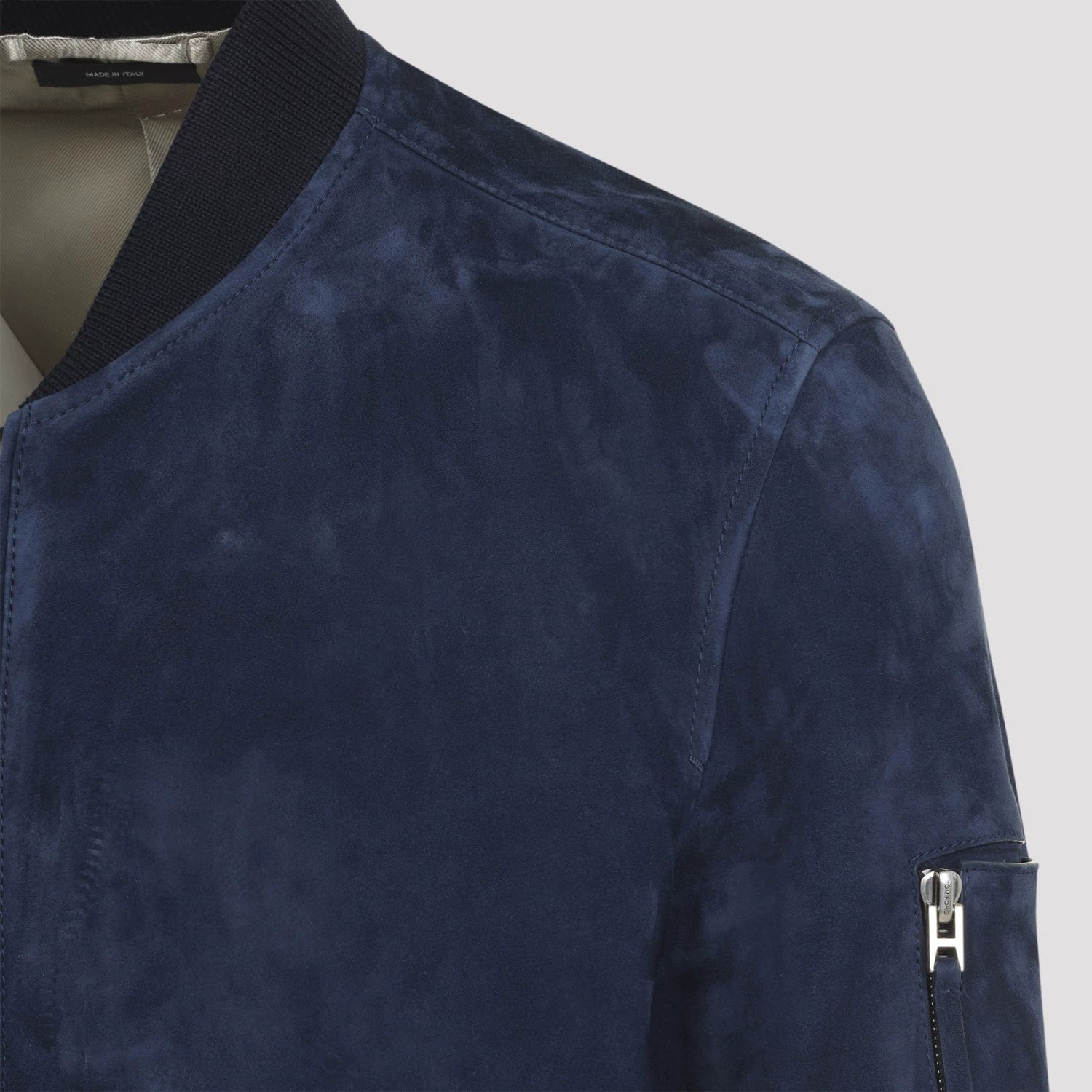 Tom Ford Men's Leather Jacket in Blue