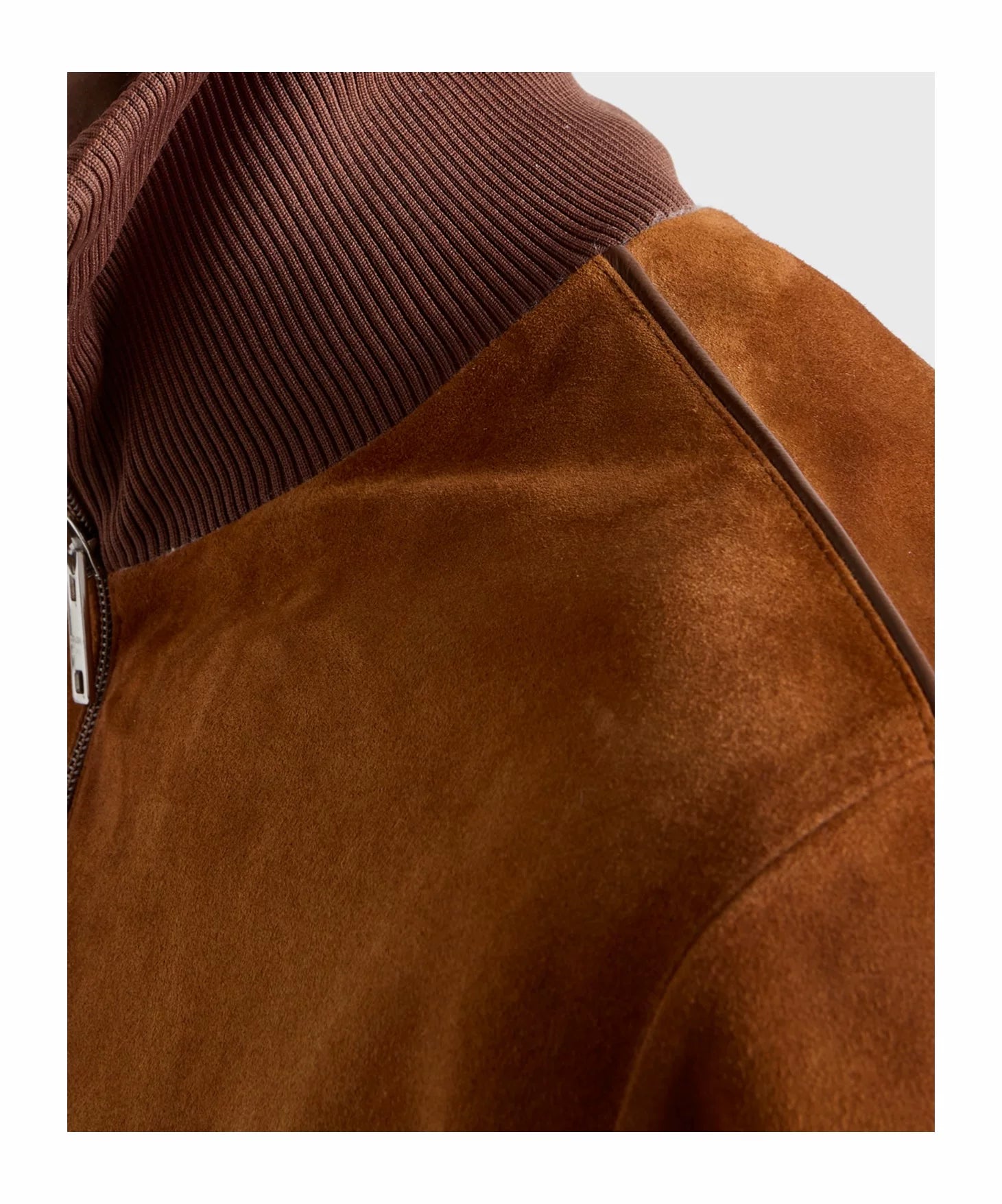 Prada Men's Leather Jacket in Brown