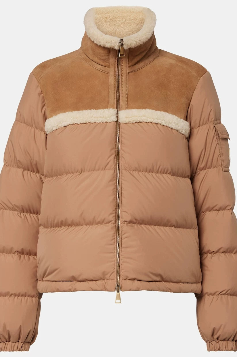 Moncler Women's Aurore Down Jacket in Beige