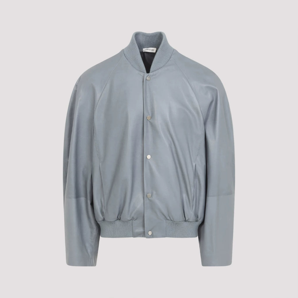 Fear of God Men's Leather Jacket in Grey