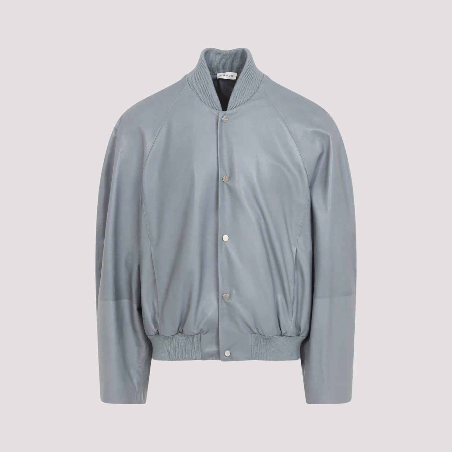 Fear of God Men's Leather Jacket in Grey
