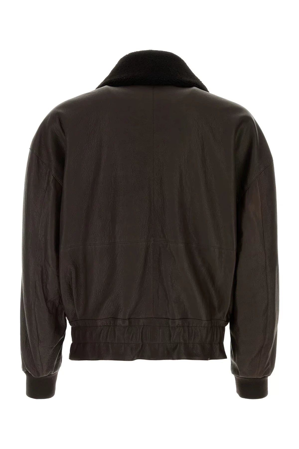 Giorgio Armani Leather Jacket in Brown