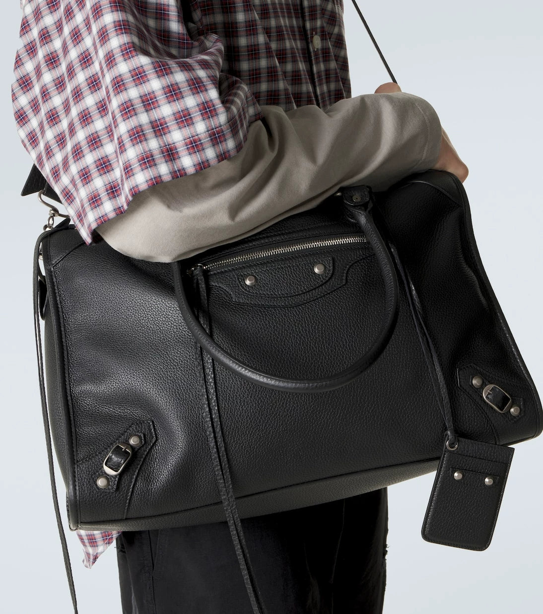 Balenciaga Men's Le City Large Shoulder Bag in Black