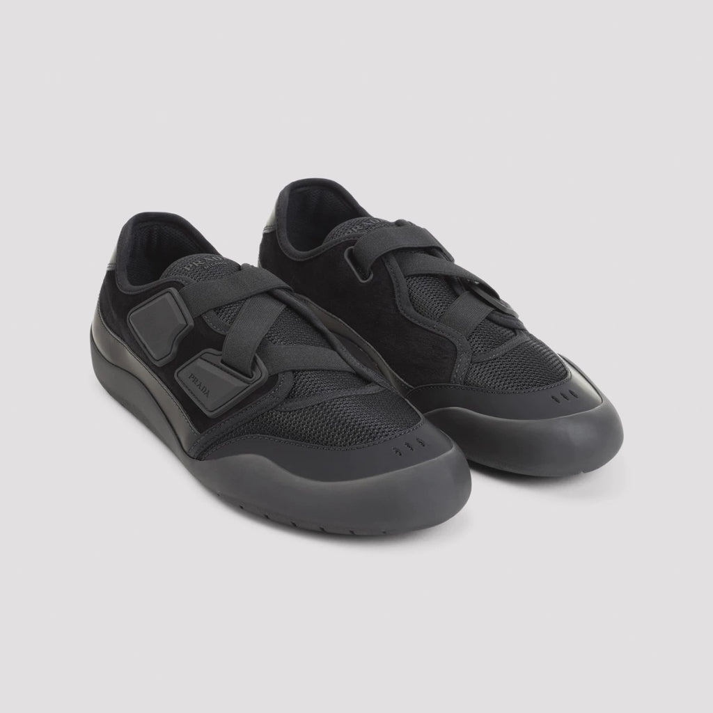 Prada Men's Speedrock Sneakers in Black