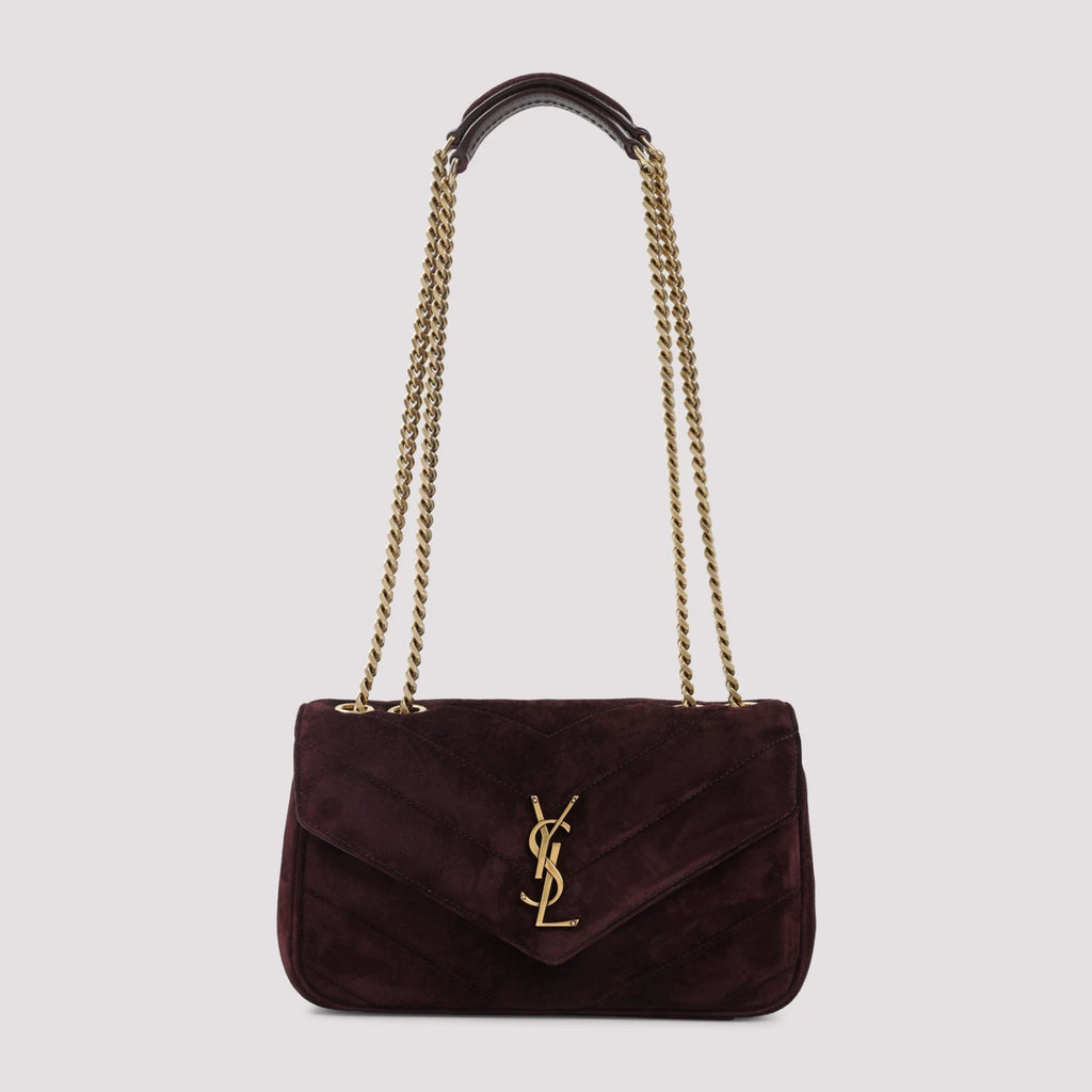Saint Laurent YSL Loulou Small Bag in Burgundy