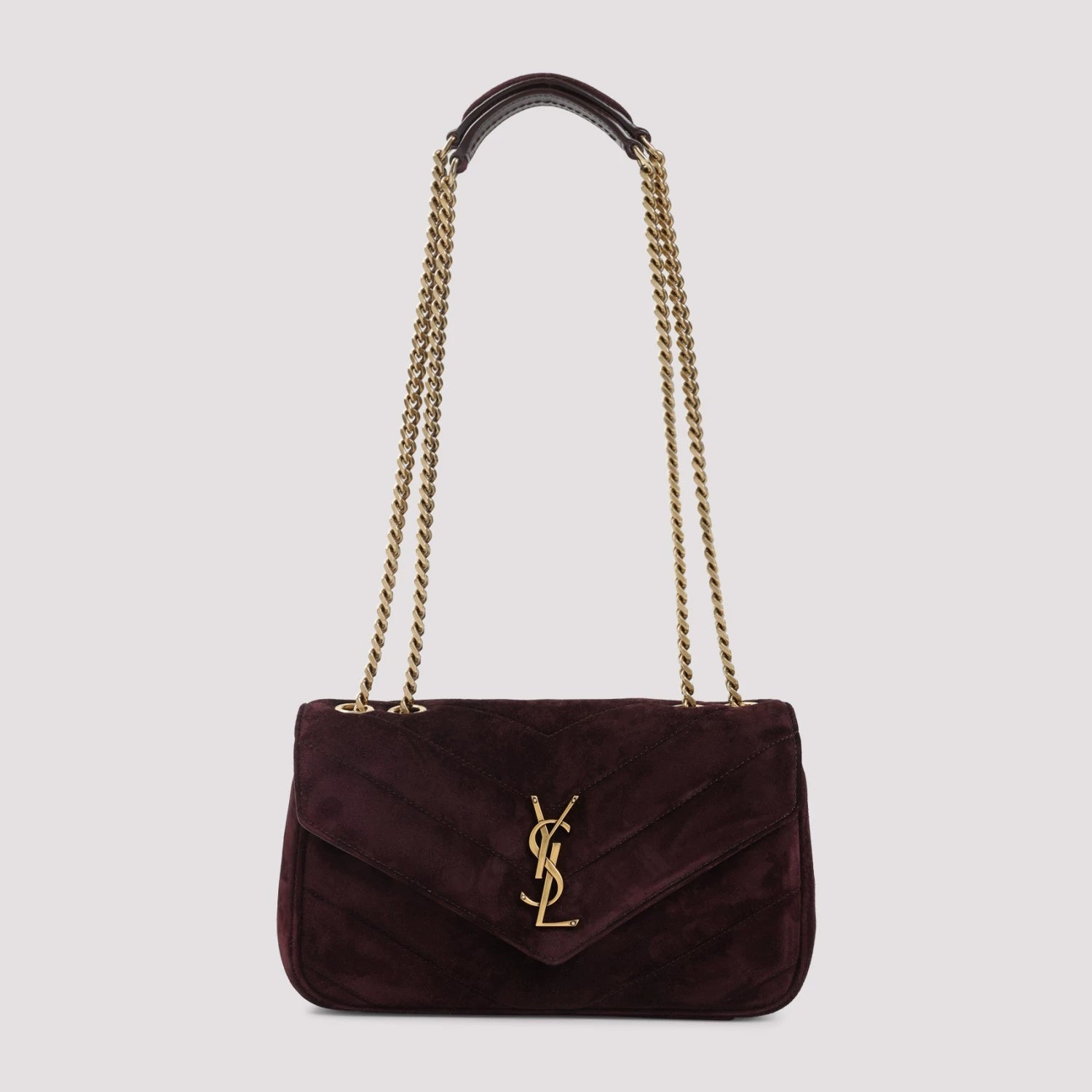 Saint Laurent YSL Loulou Small Bag in Burgundy