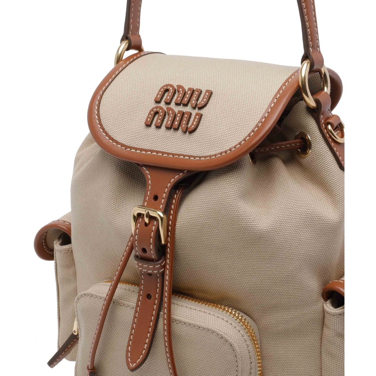 Miu Miu Women's Mini Backpack in Beige