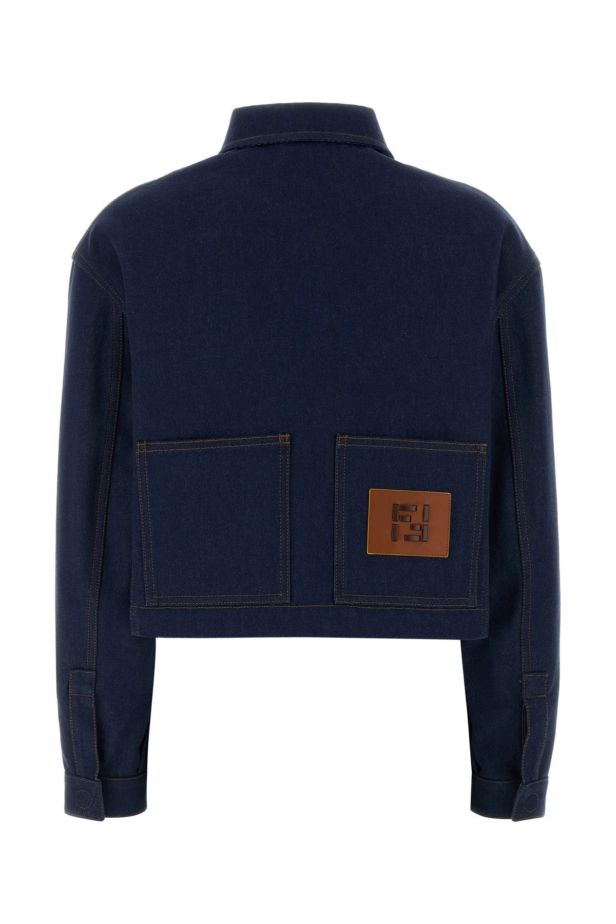 Fendi Women's Logo Coat in Blue
