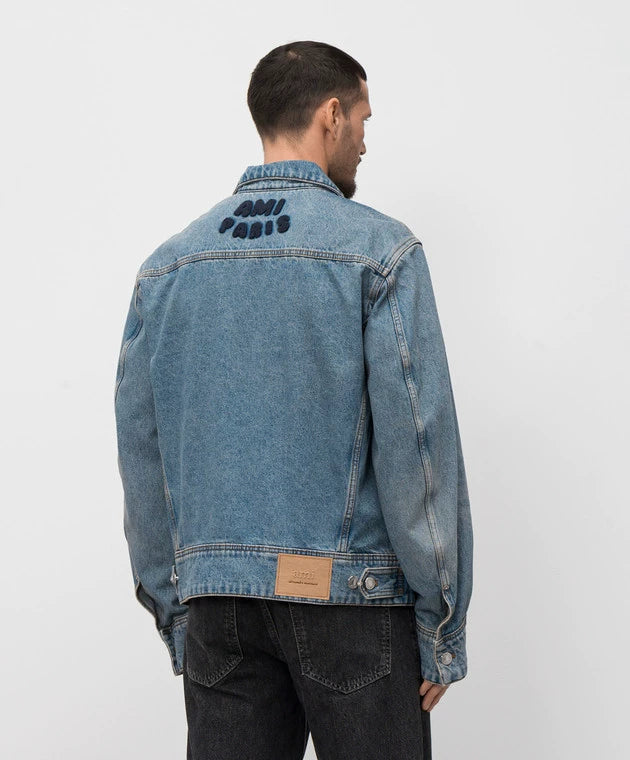 Ami Paris Men's Jacket in Blue