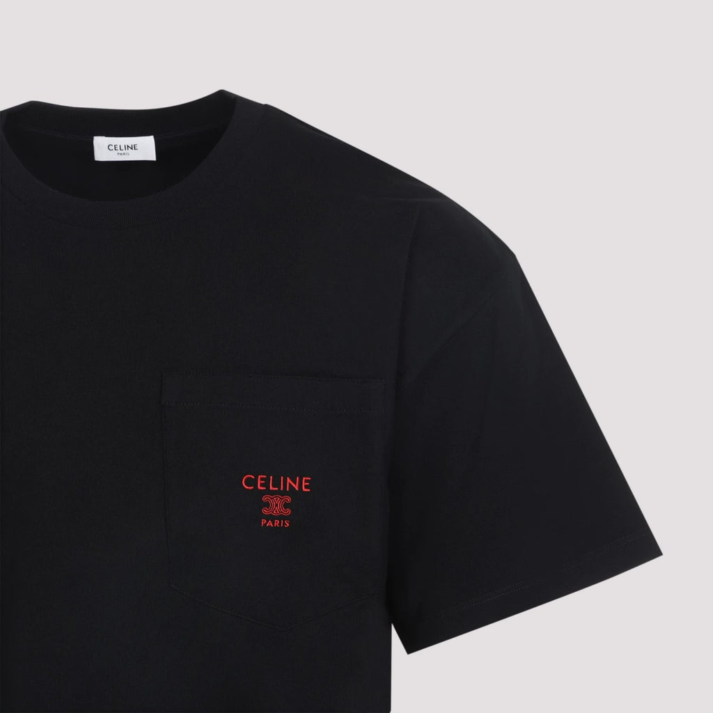 Celine Men's Logo T-Shirt in Black