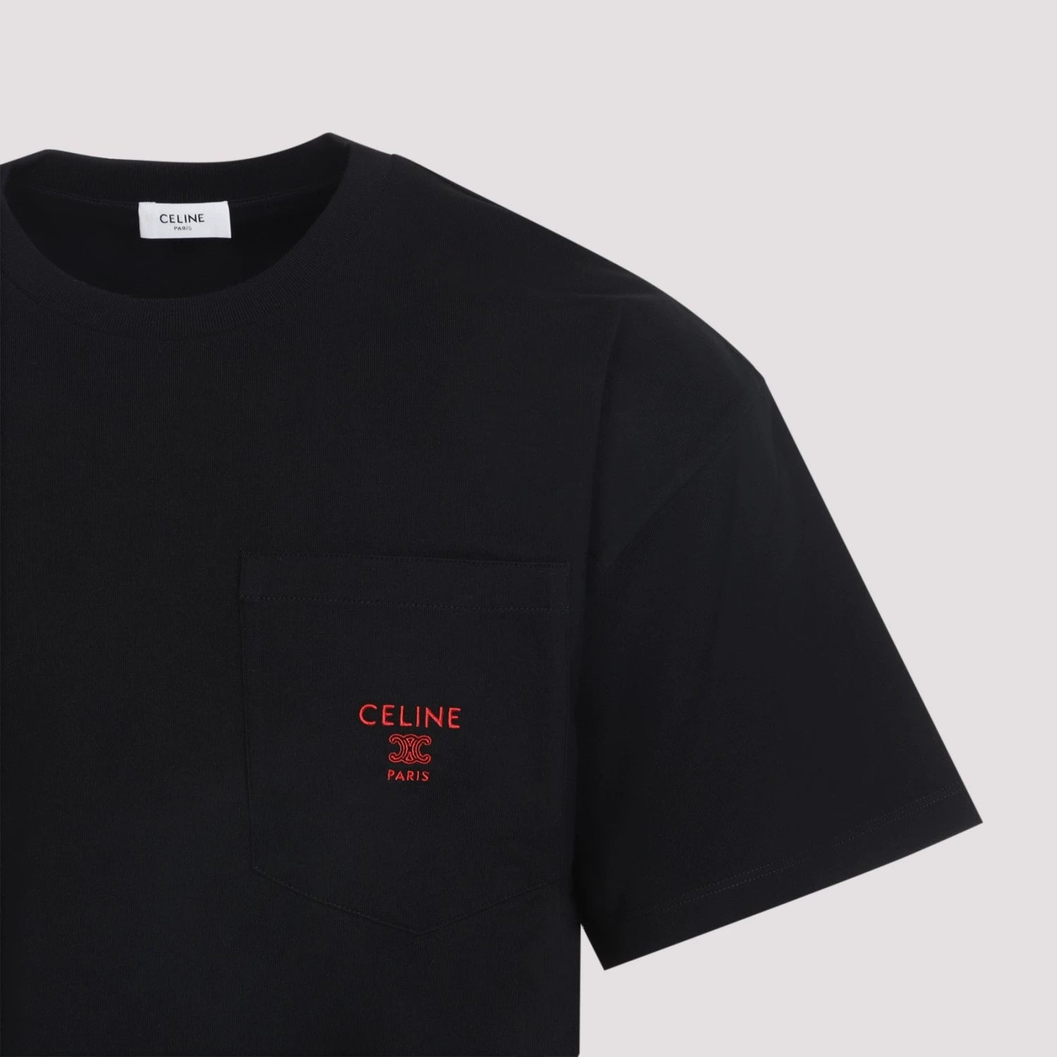 Celine Men's Logo T-Shirt in Black