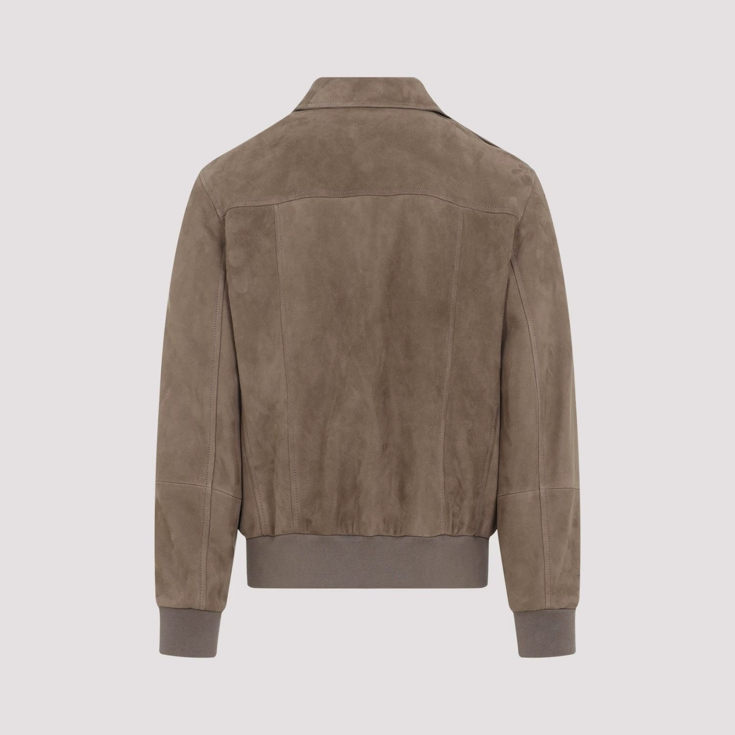 Brunello Cucinelli Men's Leather Jacket in Brown