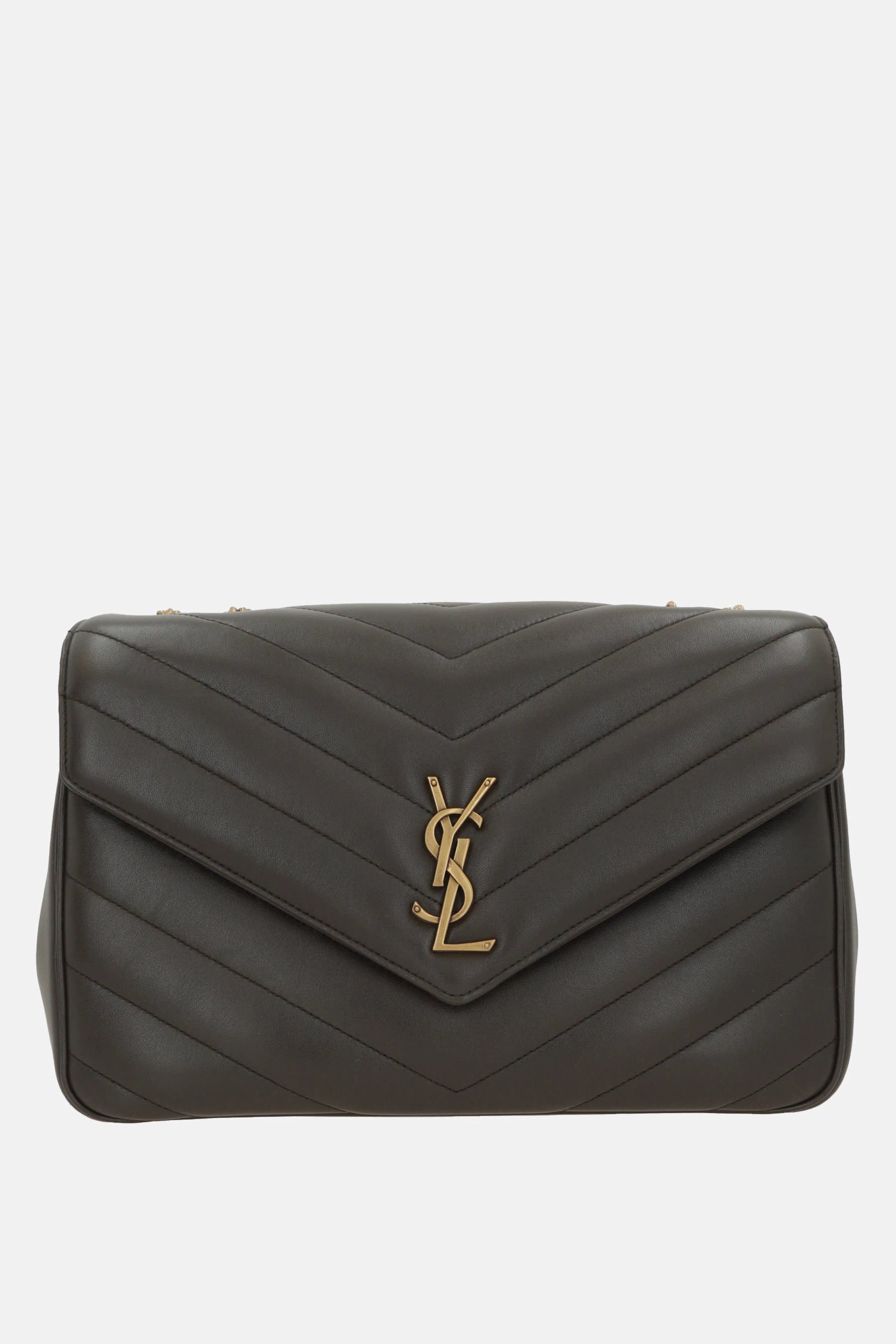 Saint Laurent Women's Saint Laurent YSL Loulou Large Bag in Grey