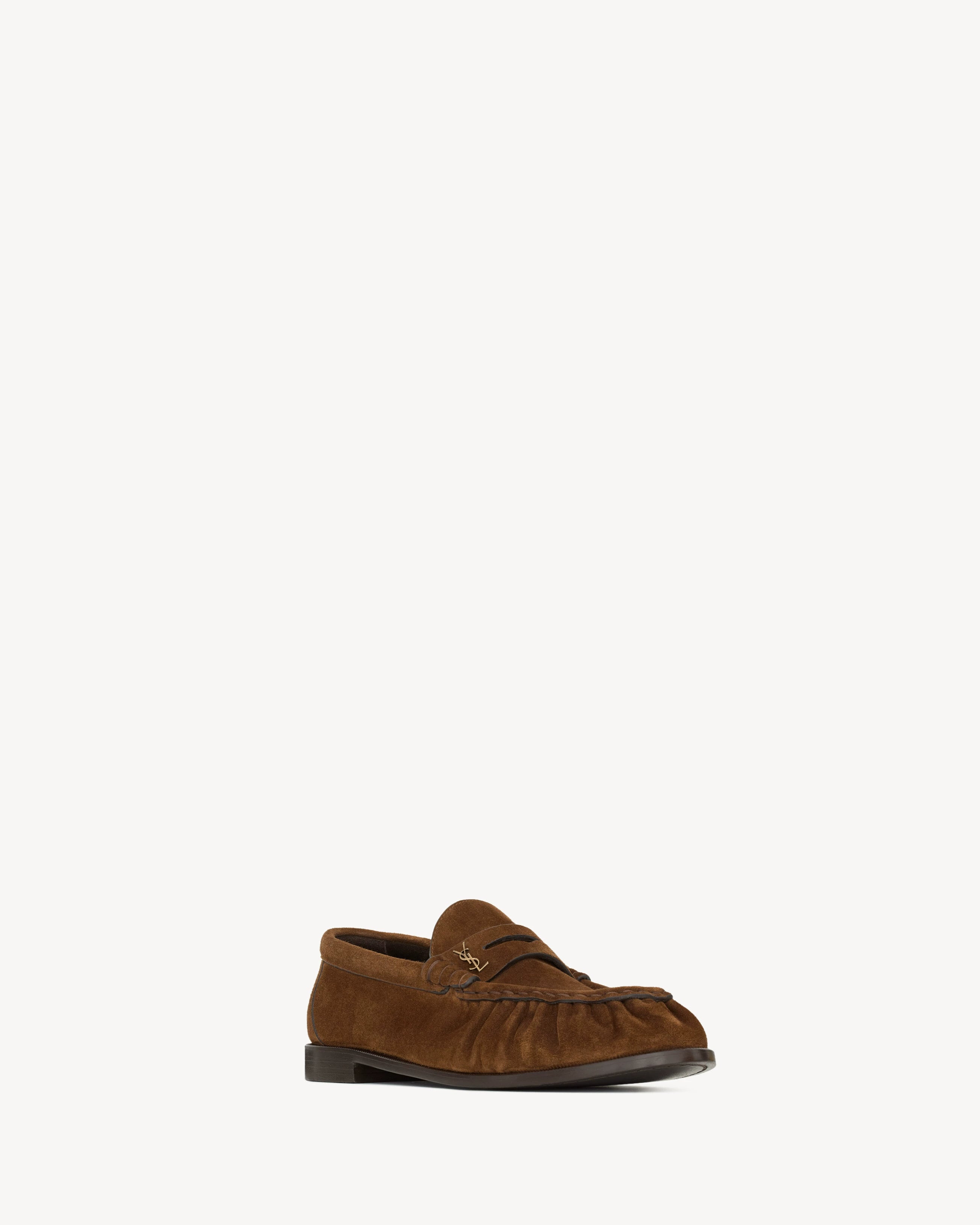 Ysl Women's Saint Laurent Loafers in Brown