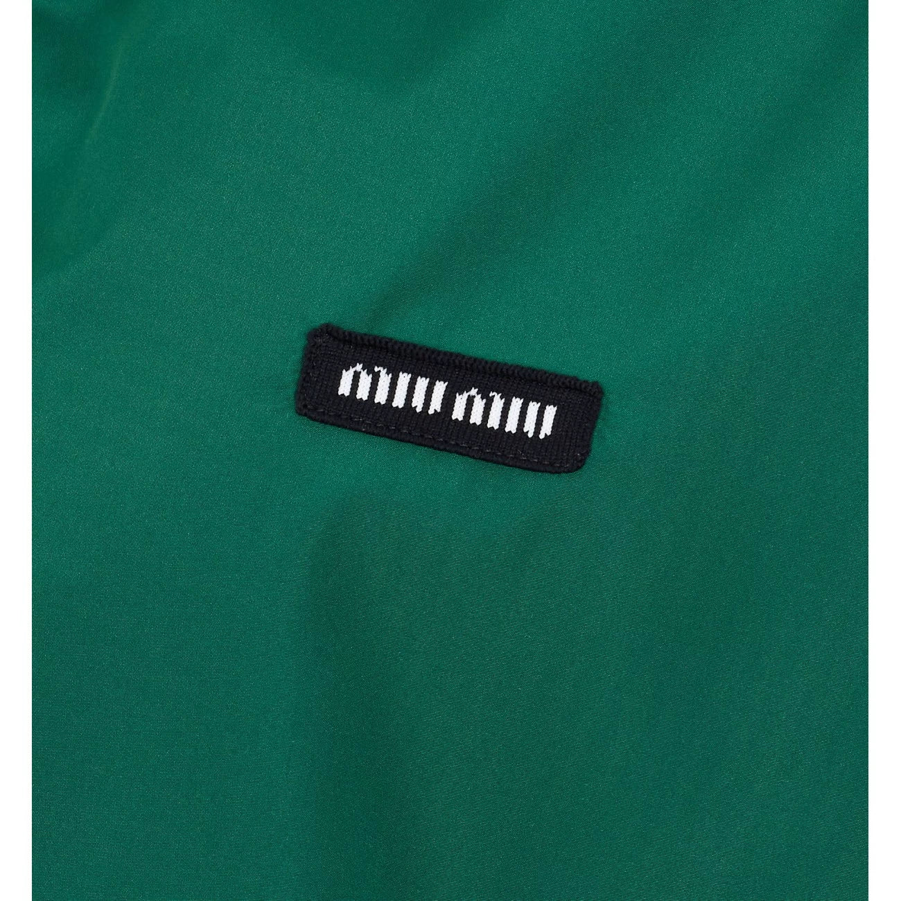 Miu Miu Women's Logo Coat in Green